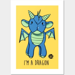 i'm a dragon - blue one Posters and Art